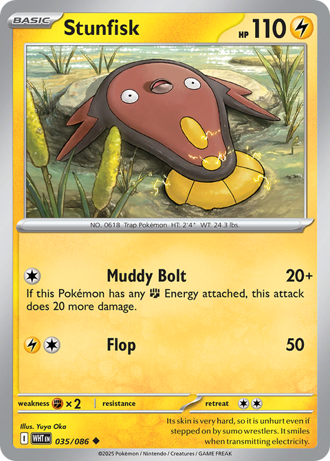 Stunfisk 35 White Flare Pokémon card