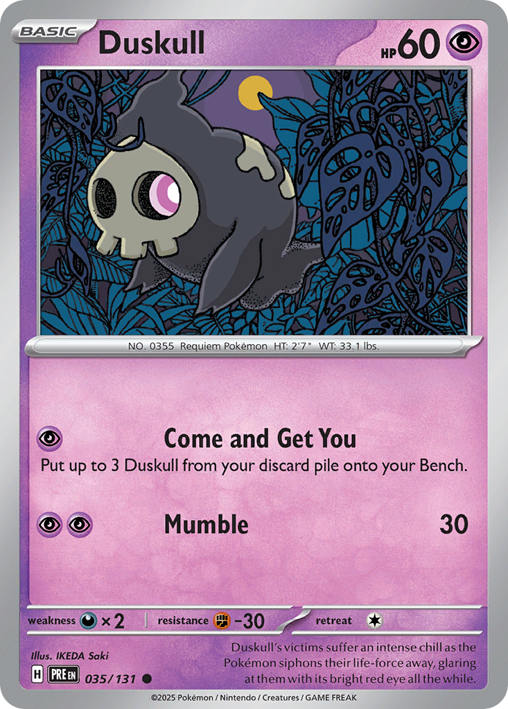 Duskull 35 Prismatic Evolutions Pokémon card