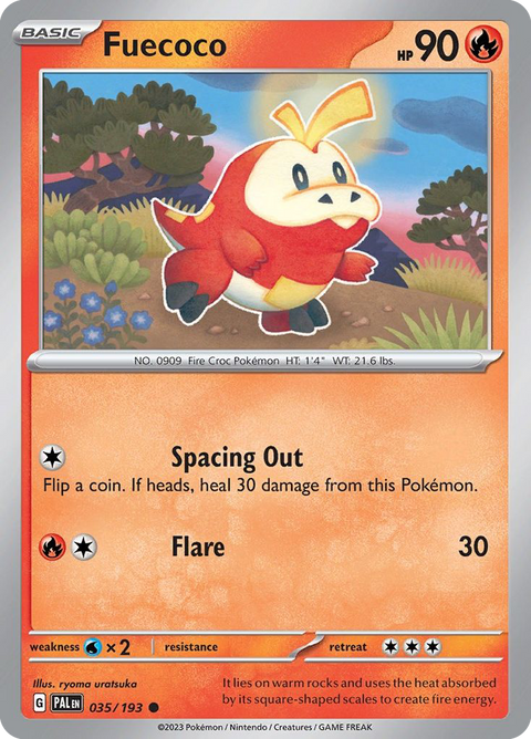 Fuecoco 35 Paldea Evolved Pokémon card