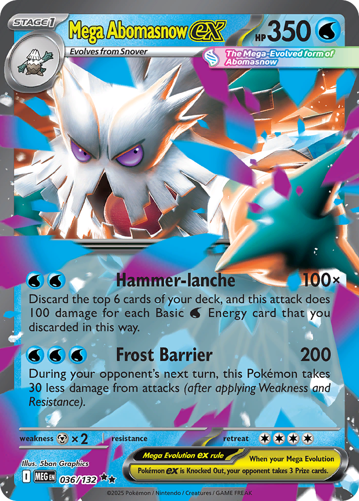 Mega Abomasnow ex 36 Mega Evolution Pokémon card