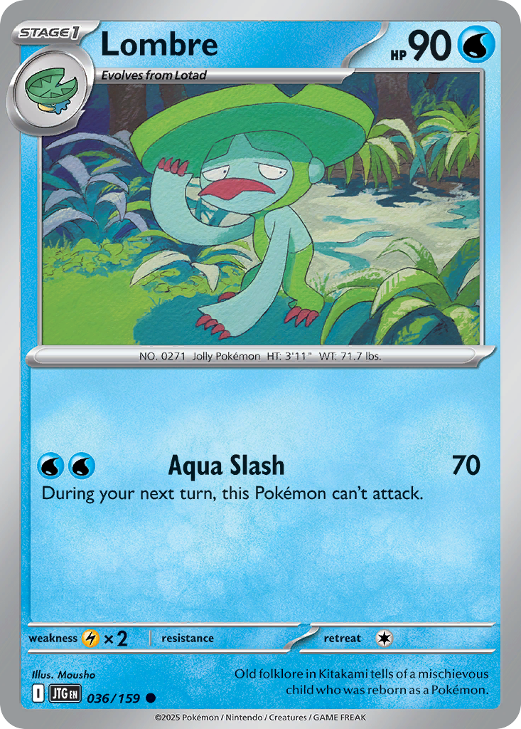 Lombre 36 Journey Together Pokémon card