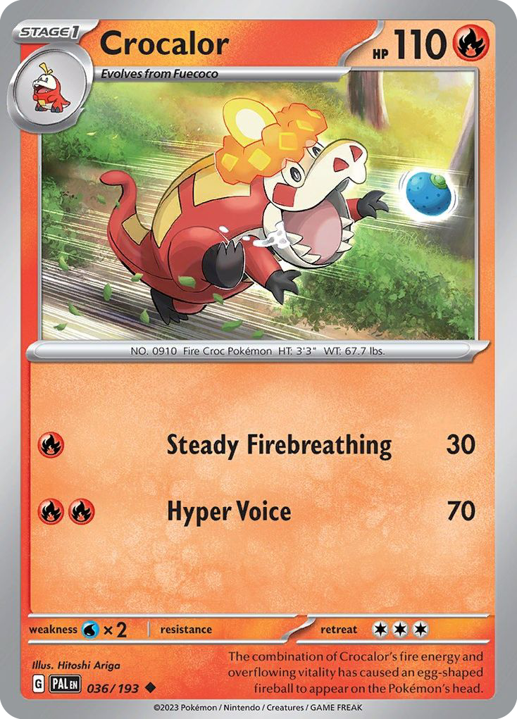 Crocalor 36 Paldea Evolved Pokémon card