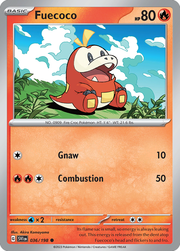 Fuecoco 36 Scarlet & Violet Pokémon card