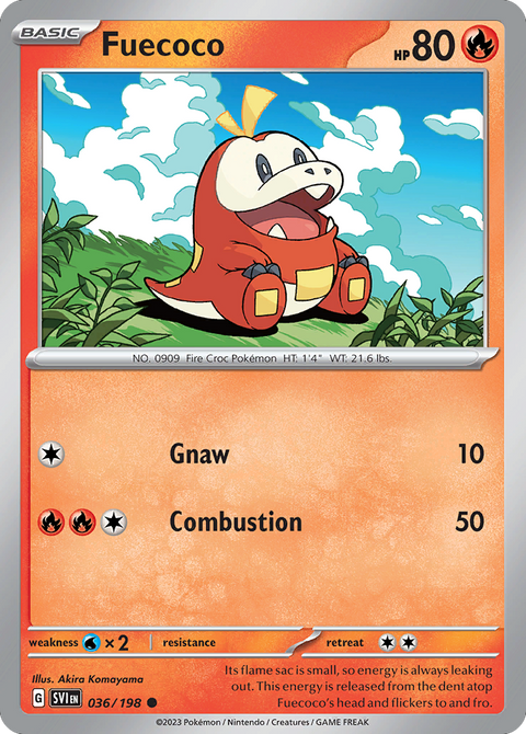 Fuecoco 36 Scarlet & Violet Pokémon card