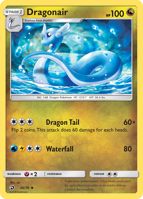 Dragonair 36 Dragon Majesty Pokémon card