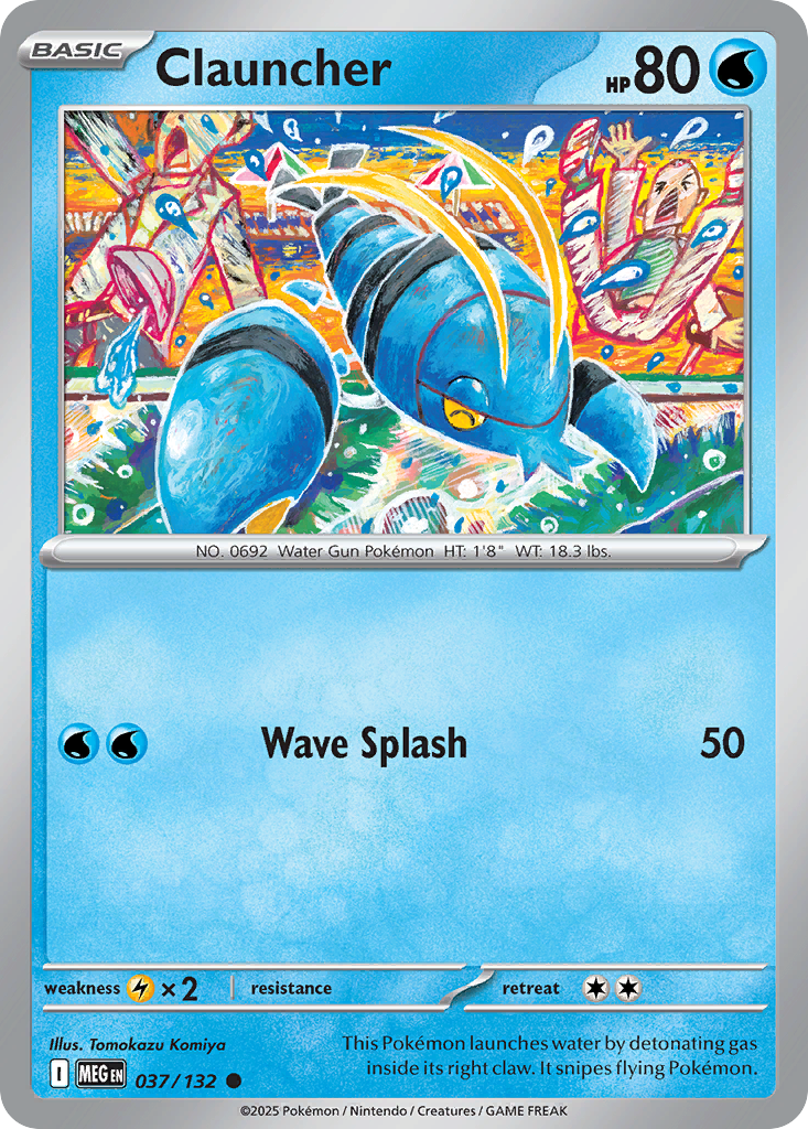 Clauncher 37 Mega Evolution Pokémon card