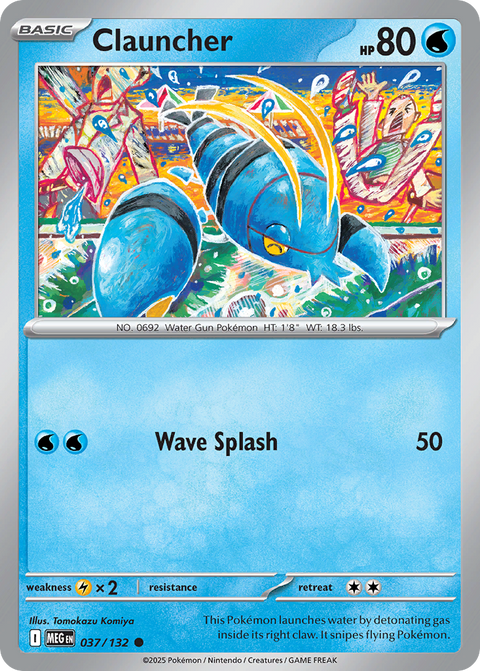 Clauncher 37 Mega Evolution Pokémon card