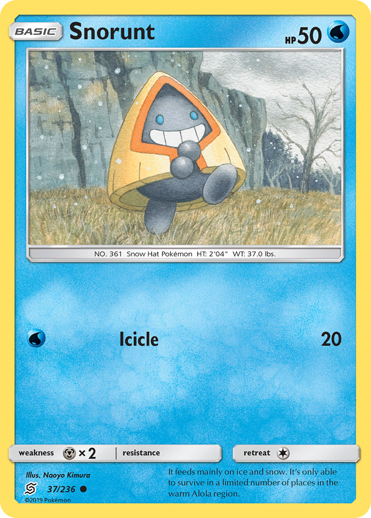 Snorunt 37 Unified Minds Pokémon card
