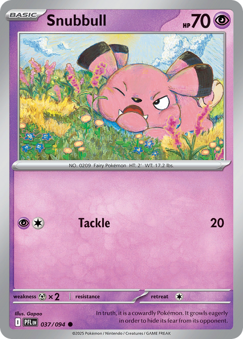 Snubbull 37 Phantasmal Flames Pokémon card