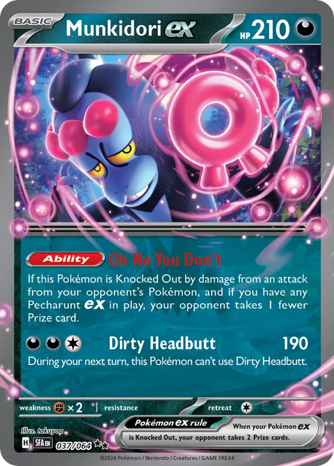 Munkidori ex 37 Shrouded Fable Pokémon card