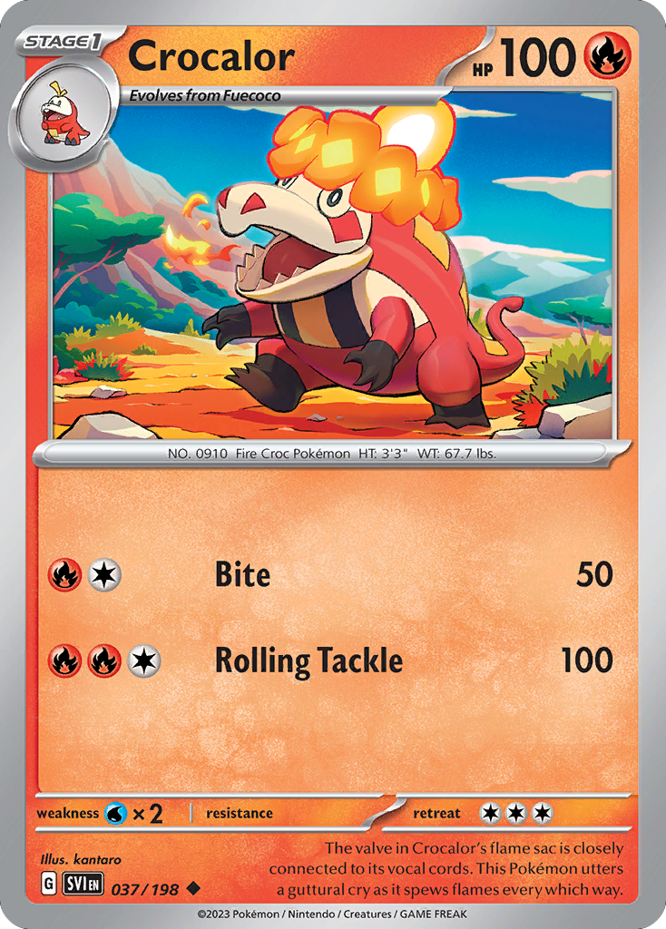 Crocalor 37 Scarlet & Violet Pokémon card