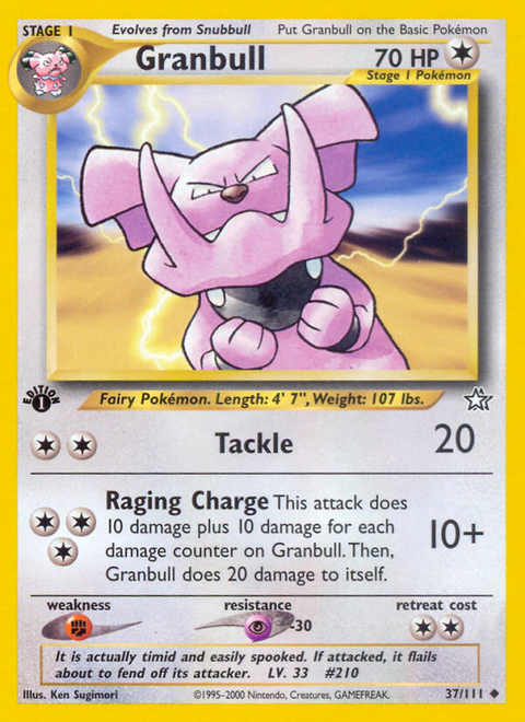 Granbull 37 Neo Genesis Pokémon card