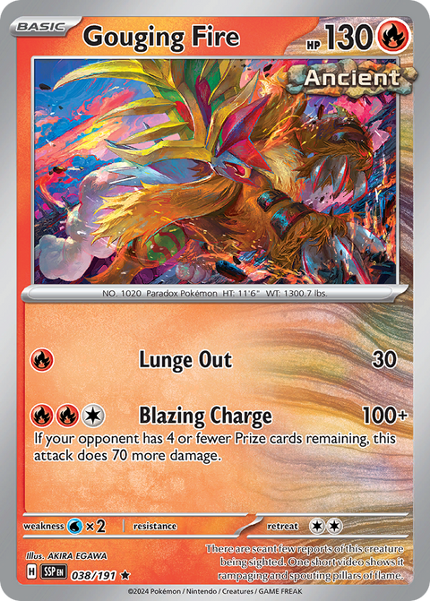 Gouging Fire 38 Surging Sparks Pokémon card