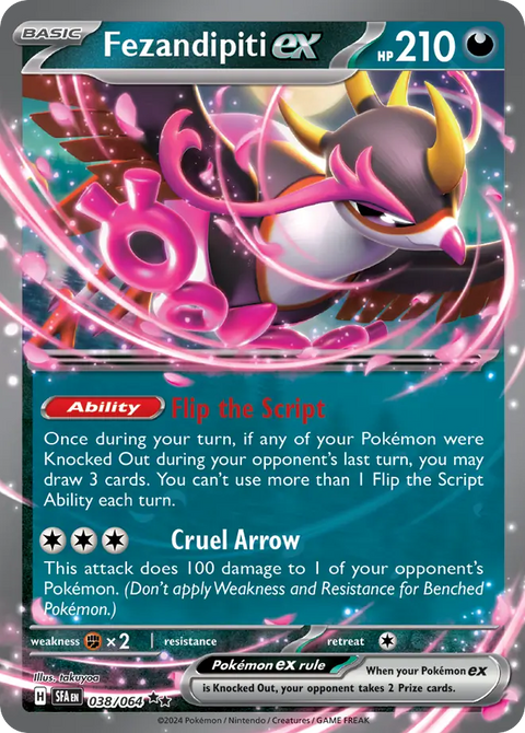 Fezandipiti ex 38 Shrouded Fable Pokémon card