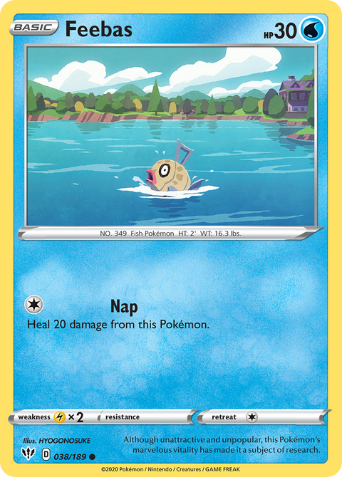Feebas 38 Darkness Ablaze Pokémon card