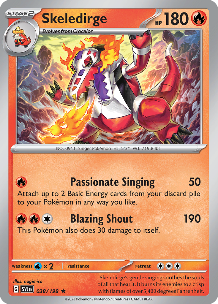 Skeledirge 38 Scarlet & Violet Pokémon card