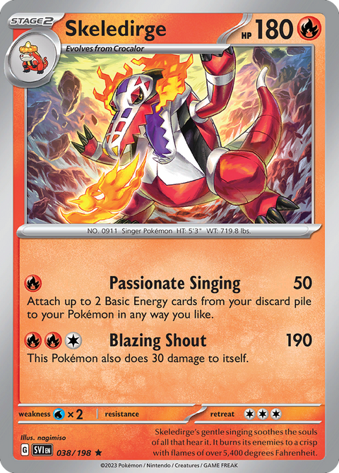 Skeledirge 38 Scarlet & Violet Pokémon card