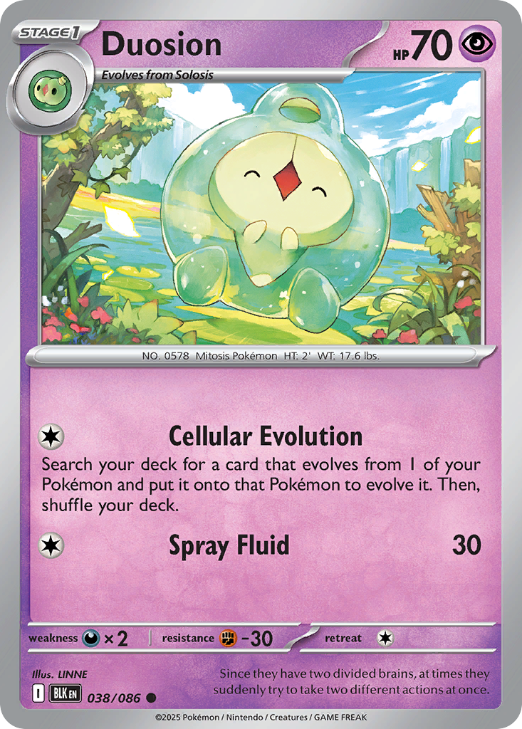 Duosion 38 Black Bolt Pokémon card