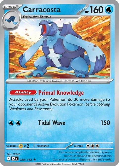Carracosta 38 Stellar Crown Pokémon card
