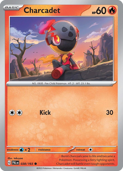 Charcadet 38 Paldea Evolved Pokémon card