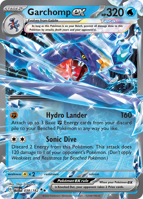 Garchomp ex 38 Paradox Rift Pokémon card