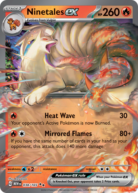 Ninetales ex 38 151 Pokémon card