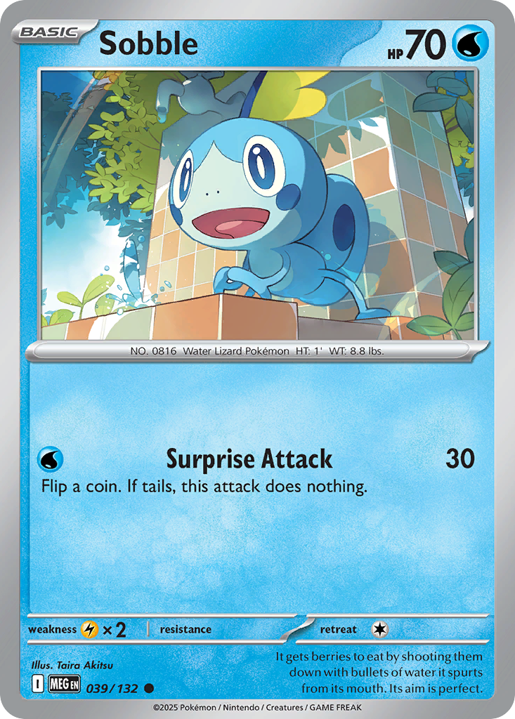 Sobble 39 Mega Evolution Pokémon card