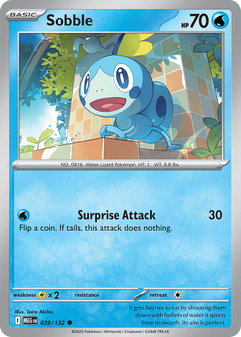 Sobble 39 Mega Evolution Pokémon card