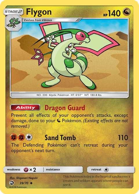 Flygon 39 Dragon Majesty Pokémon card