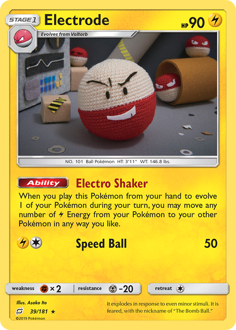 Electrode 39 Team Up Pokémon card