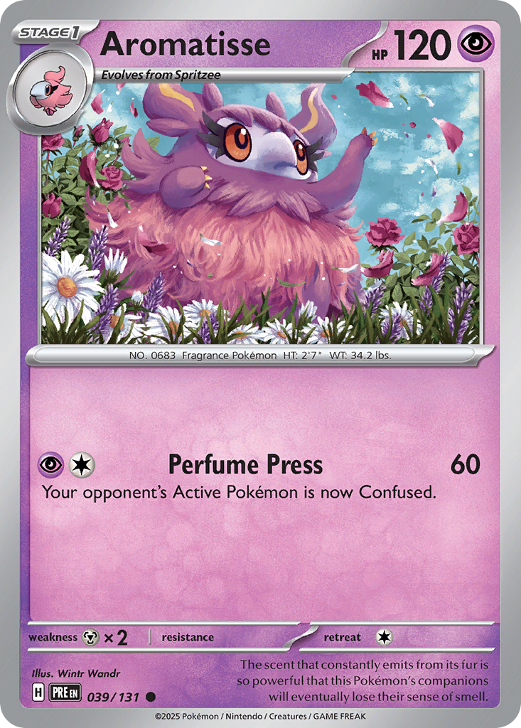 Aromatisse 39 Prismatic Evolutions Pokémon card