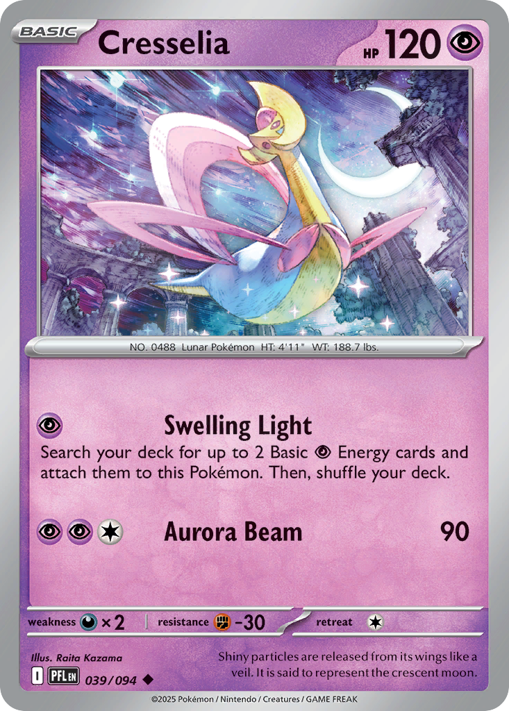 Cresselia 39 Phantasmal Flames Pokémon card