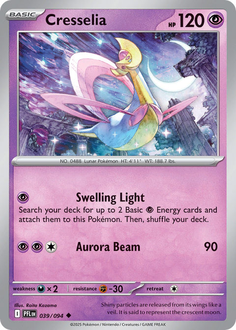 Cresselia 39 Phantasmal Flames Pokémon card