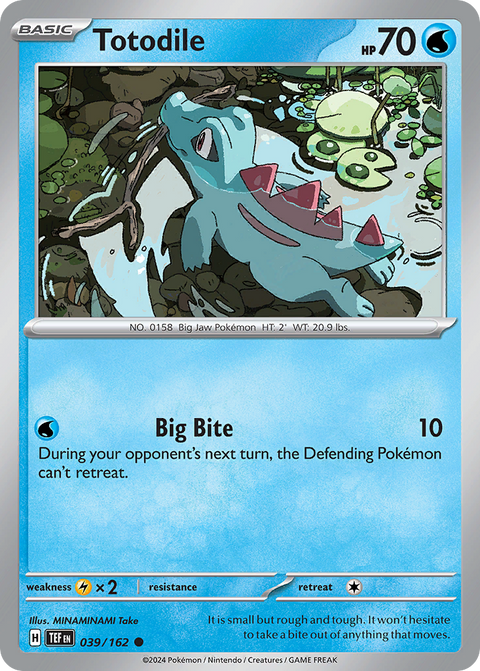Totodile 39 Temporal Forces Pokémon card