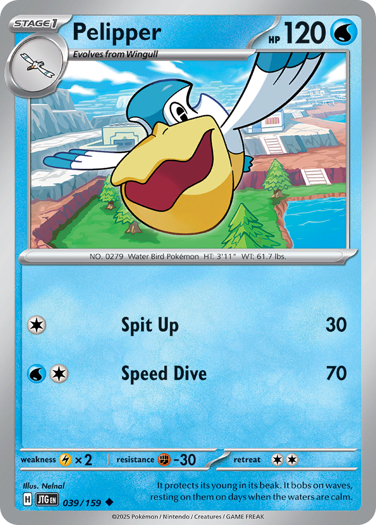 Pelipper 39 Journey Together Pokémon card