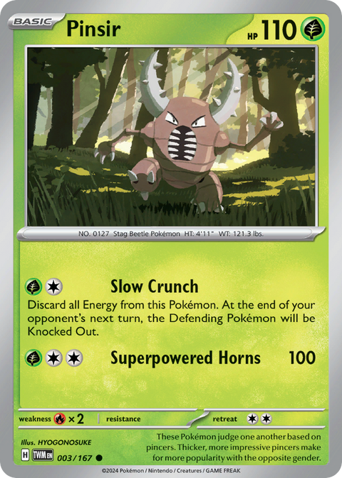 Pinsir 3 Twilight Masquerade Pokémon card