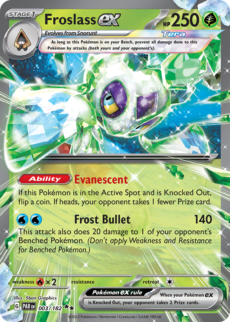 Froslass ex 3 Paradox Rift Pokémon card