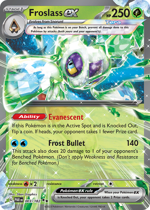 Froslass ex 3 Paradox Rift Pokémon card