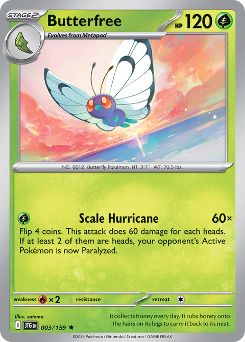 Butterfree 3 Journey Together Pokémon card