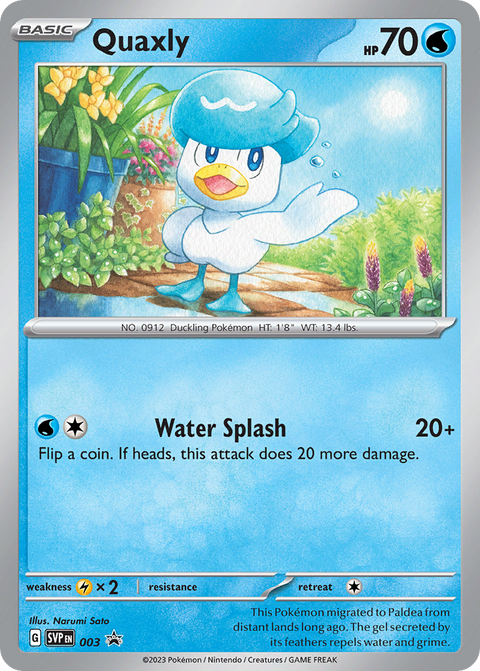 Quaxly 3 Scarlet & Violet Black Star Promos Pokémon card