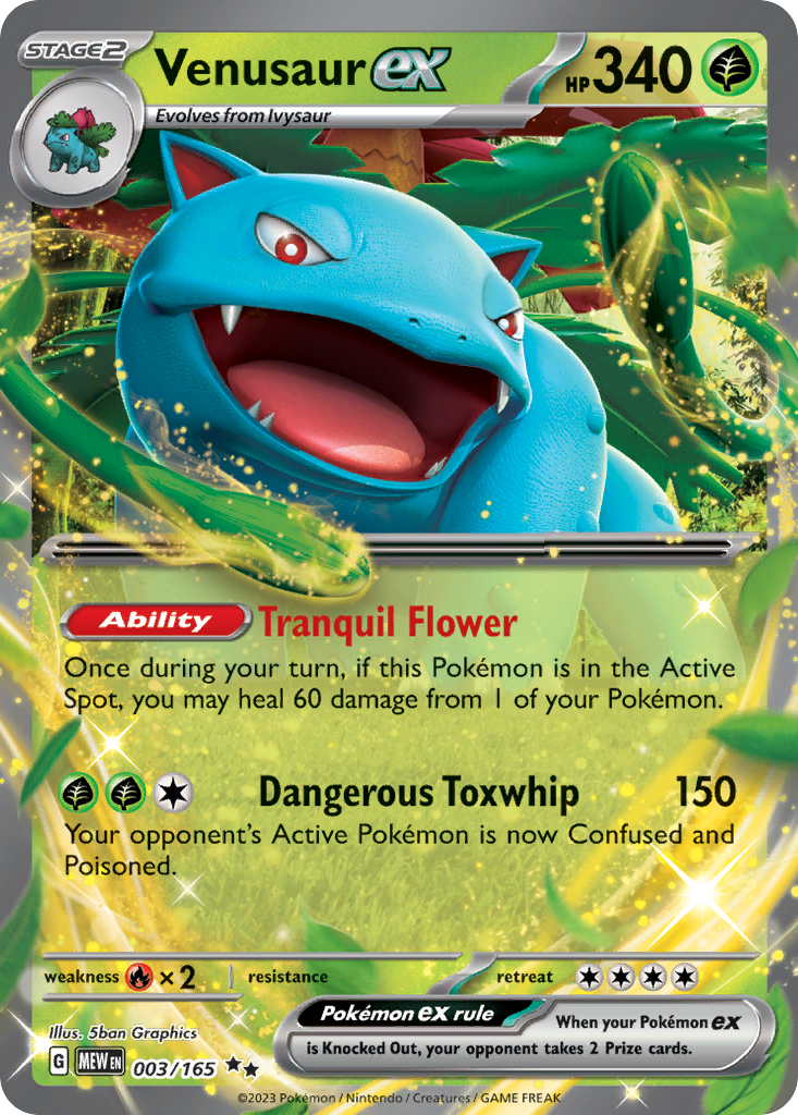 Venusaur ex 3 151 Pokémon card