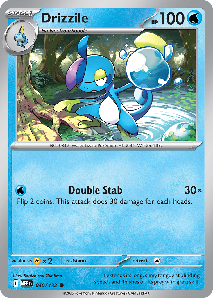 Drizzile 40 Mega Evolution Pokémon card