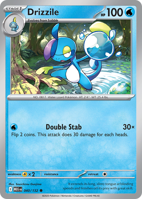 Drizzile 40 Mega Evolution Pokémon card