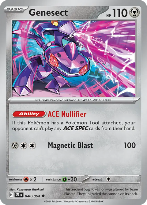 Genesect 40 Shrouded Fable Pokémon card