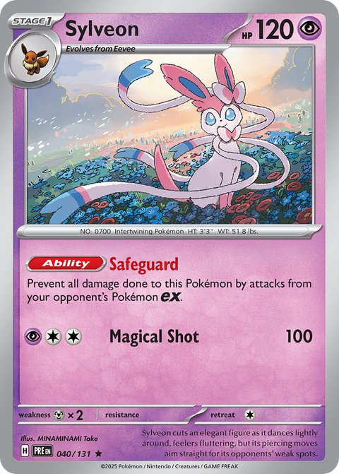 Sylveon 40 Prismatic Evolutions Pokémon card