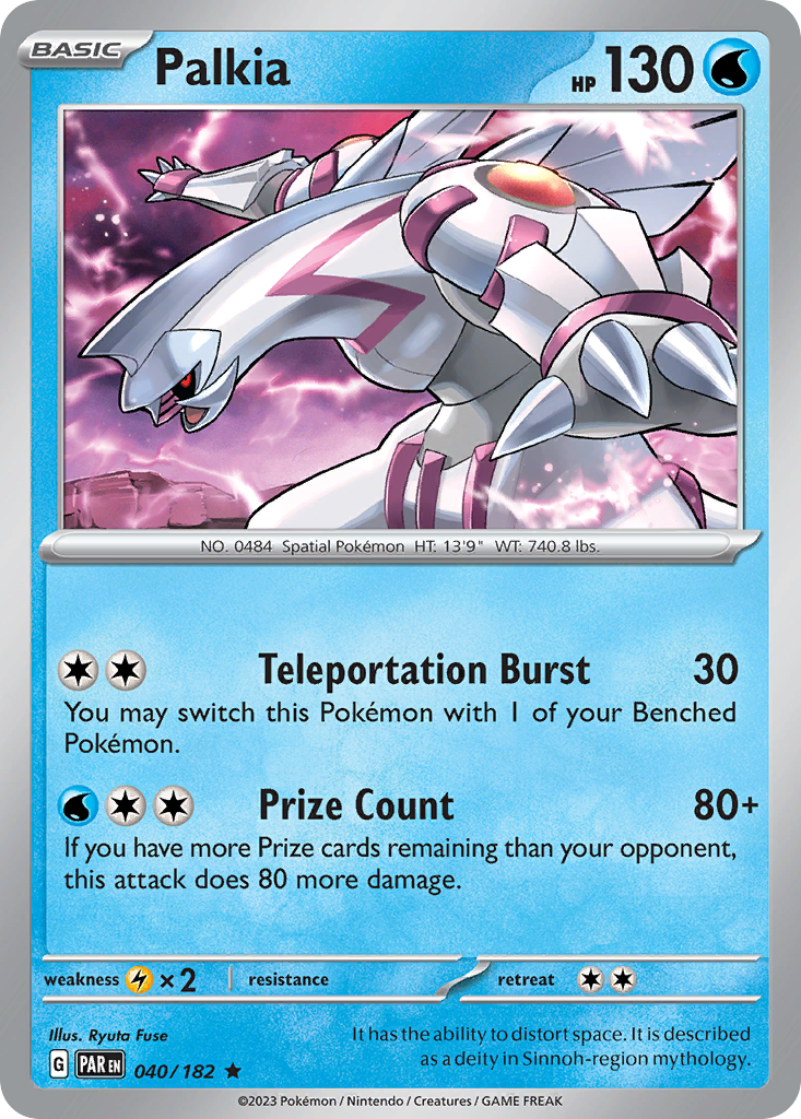 Palkia 40 Paradox Rift Pokémon card