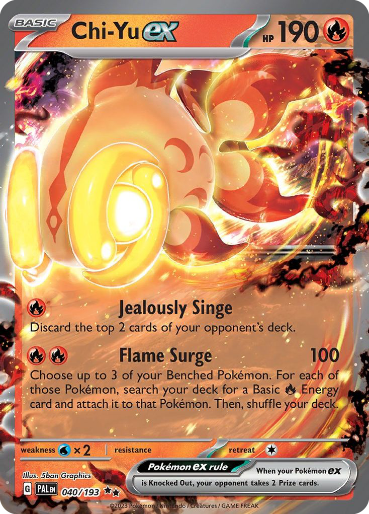 Chi-Yu ex 40 Paldea Evolved Pokémon card