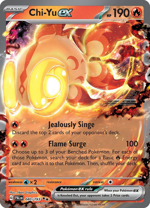 Chi-Yu ex 40 Paldea Evolved Pokémon card