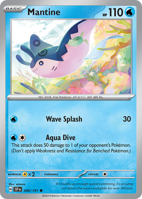 Mantine 40 Surging Sparks Pokémon card