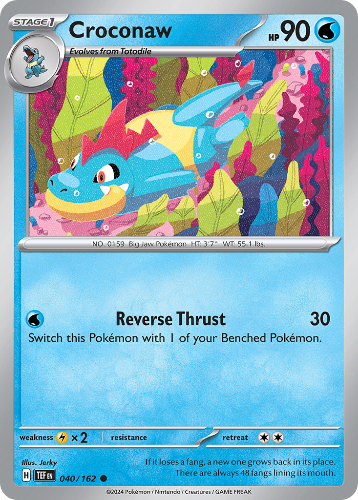 Croconaw 40 Temporal Forces Pokémon card